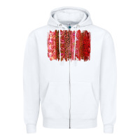 White Valentine's Day Brushstrokes Zipper Hoodie - RanaPortraitStore