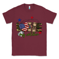 Burgundy Love My Soldier Classic Tee - BarkalooDesign