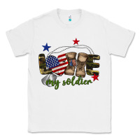 White Love My Soldier Classic Tee - BarkalooDesign