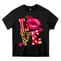 Black Western love lips Heavy Core Tee - FaDigitalArtStudio