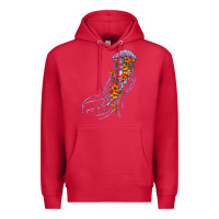 Cardinal light purple jellyfish and floral Premium Hoodie - BarkalooDesign