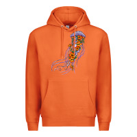 Carrot light purple jellyfish and floral Premium Hoodie - BarkalooDesign
