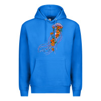 True Royal light purple jellyfish and floral Premium Hoodie - BarkalooDesign