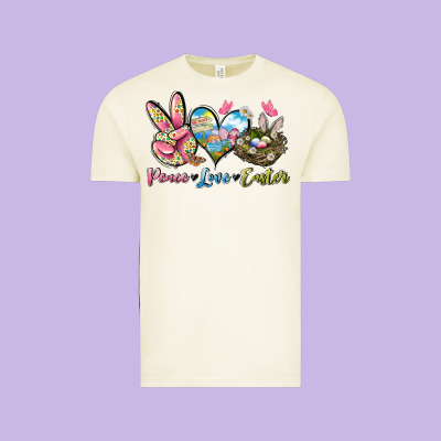 Peace Love Easter Vintage Tee Designed By Lillyallendesigns