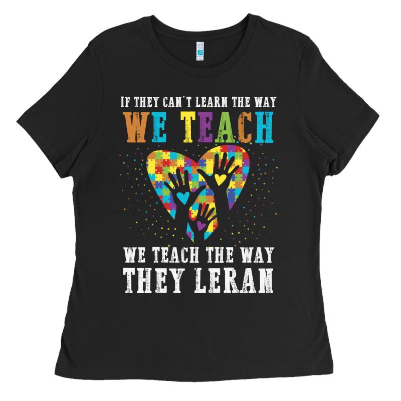 Autism Awareness Teacher Ladies Tee by CowhideDigitalArt | Teevron