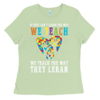 Matcha Autism Awareness Teacher Ladies Tee - CowhideDigitalArt