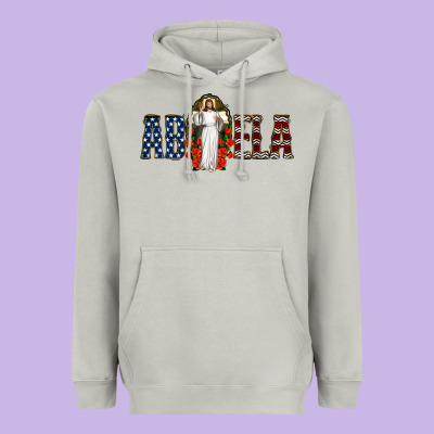 Abuela Jesus Christ Heavyweight Hoodie Designed By Jasminsmagicworld