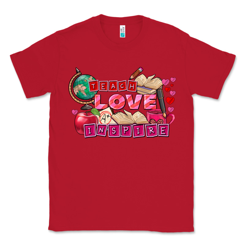 Valentine's Day Teach Love Inspire Classic Tee by FaDigitalArtStudio | Teevron
