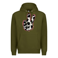 Army Green Black White Dalmatian Peace Sign Premium Hoodie - Jasminsmagicworld