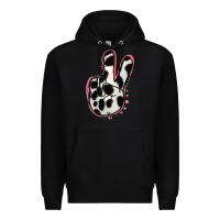 Black Black White Dalmatian Peace Sign Premium Hoodie - Jasminsmagicworld