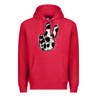 Cardinal Black White Dalmatian Peace Sign Premium Hoodie - Jasminsmagicworld