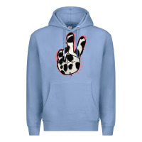 Colony Blue Black White Dalmatian Peace Sign Premium Hoodie - Jasminsmagicworld