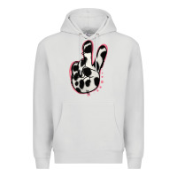 Dove Grey Black White Dalmatian Peace Sign Premium Hoodie - Jasminsmagicworld