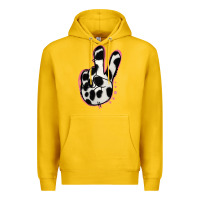 Lemon Black White Dalmatian Peace Sign Premium Hoodie - Jasminsmagicworld