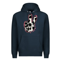 Navy Black White Dalmatian Peace Sign Premium Hoodie - Jasminsmagicworld