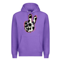 Purple Black White Dalmatian Peace Sign Premium Hoodie - Jasminsmagicworld
