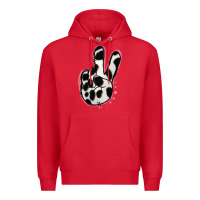 Red Black White Dalmatian Peace Sign Premium Hoodie - Jasminsmagicworld
