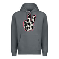 Rock Black White Dalmatian Peace Sign Premium Hoodie - Jasminsmagicworld