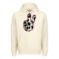 Sandshell Black White Dalmatian Peace Sign Premium Hoodie - Jasminsmagicworld
