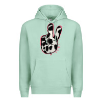 Seafoam Black White Dalmatian Peace Sign Premium Hoodie - Jasminsmagicworld