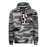 Slate Camo Black White Dalmatian Peace Sign Premium Hoodie - Jasminsmagicworld