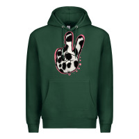 Sports Green Black White Dalmatian Peace Sign Premium Hoodie - Jasminsmagicworld
