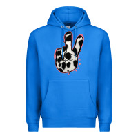 True Royal Black White Dalmatian Peace Sign Premium Hoodie - Jasminsmagicworld