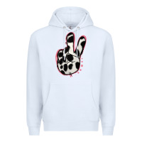White Black White Dalmatian Peace Sign Premium Hoodie - Jasminsmagicworld