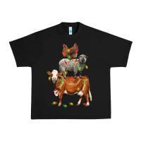 Black Christmas cow sheep and chicken Urban Heavy Tee - LillyAllenDesigns