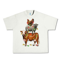 Pistachio Christmas cow sheep and chicken Urban Heavy Tee - LillyAllenDesigns