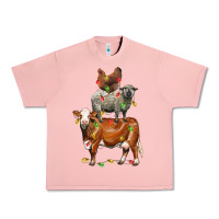 Salmon Christmas cow sheep and chicken Urban Heavy Tee - LillyAllenDesigns