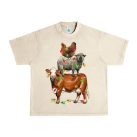 Sandshell Christmas cow sheep and chicken Urban Heavy Tee - LillyAllenDesigns