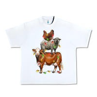 White Christmas cow sheep and chicken Urban Heavy Tee - LillyAllenDesigns