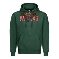 Sports Green Valentine's day mini black highland calf Zipper Hoodie - RanaPortraitStore