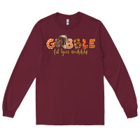 Burgundy Gobble Gobble Til You Wobble Long Sleeve Tee - LillyAllenDesigns