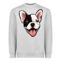 Heather Grey French Bulldog Heavyweight Sweatshirt - Jasminsmagicworld