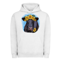 Pigment Lunar Rock Black Angus with Sunflower Urban Hoodie - Jasminsmagicworld