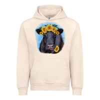 Sandshell Black Angus with Sunflower Urban Hoodie - Jasminsmagicworld