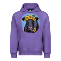 Tulip Black Angus with Sunflower Urban Hoodie - Jasminsmagicworld