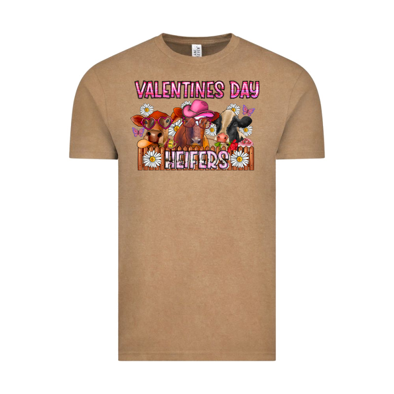 Valentines Day Heifers Vintage Tee by CowhideDigitalArt | Teevron