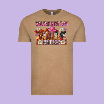 Valentines Day Heifers Vintage Tee Designed By Cowhidedigitalart