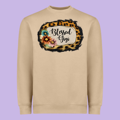 Blessed Gigi Heavyweight Sweatshirt Designed By Jasminsmagicworld