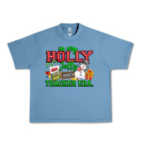 Pebble Blue In My Holly Jolly Teacher Era Urban Heavy Tee - CowhideDigitalArt