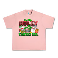 Salmon In My Holly Jolly Teacher Era Urban Heavy Tee - CowhideDigitalArt