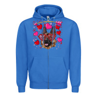 True Royal valentine's german shepherd Zipper Hoodie - RanaPortraitStore