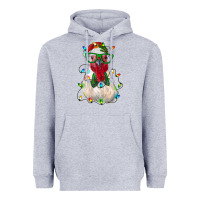 Heather Grey christmas rooster Heavyweight Hoodie - RanaPortraitStore