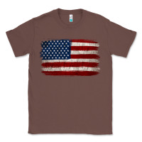 Chestnut Distressed American Flag Classic Tee - Jasminsmagicworld
