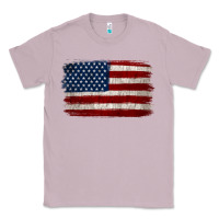 Lilac Distressed American Flag Classic Tee - Jasminsmagicworld