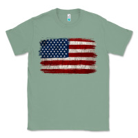Sage Distressed American Flag Classic Tee - Jasminsmagicworld