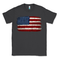 Smoke Distressed American Flag Classic Tee - Jasminsmagicworld